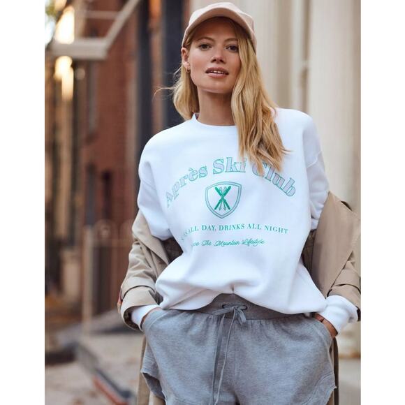 Show Me Your Mumu Stanley Sweatshirt Medium Apres Ski Club Oversized Crewneck - Picture 1 of 14